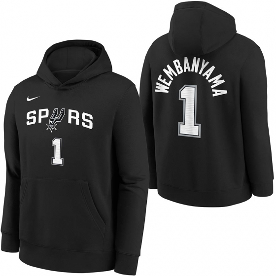 Spurs-Wembanyama Huppari Lasten ryhmss TEKSTIILIT / LASTEN TEKSTIILIT / Hupparit / Takit @ 2WIN BASKETBUTIK (EZ2B7FGTA-SPUVW)